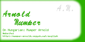 arnold mumper business card